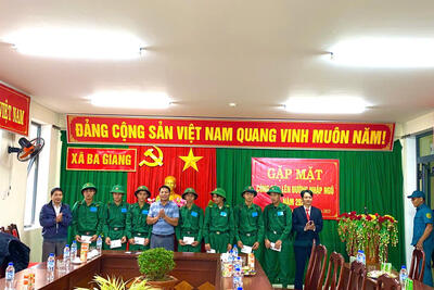 Xã Ba Giang tổ chức gặp mặt tân binh lên đường nhập ngũ năm 2025.