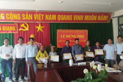 Xã Ba Giang tổ chức Lễ chúc thọ, mừng thọ năm 2025